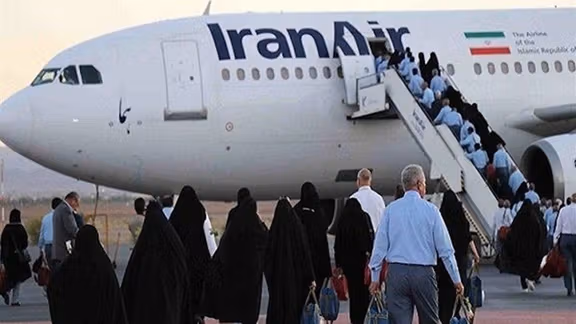 Iranian boarding a flight in Tehran. Undated