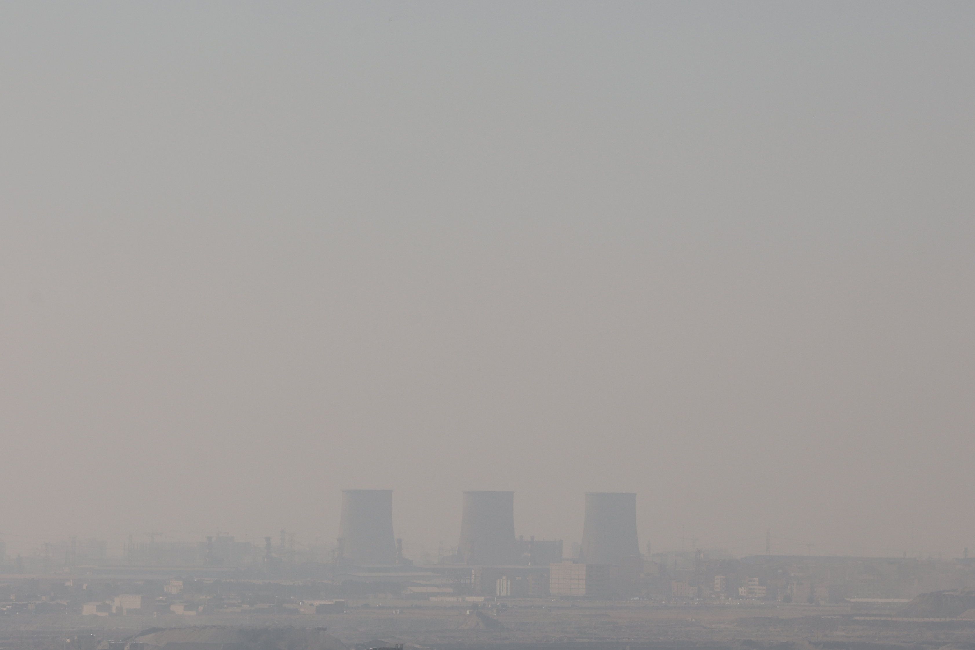 A thermal power plant following the increase in air pollution in Tehran, Iran, November 22, 2025. 