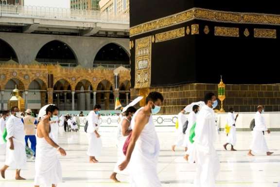 Muslim pilgrims during the annual Haj pilgrimage in the holy city of Mecca, Saudi Arabia July 31, 2020