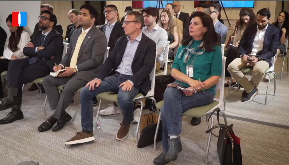 Audience members attend an Iran International Insight panel discussion in Washington, DC.