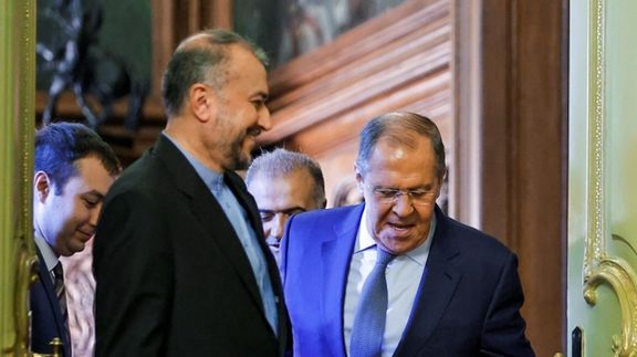 Iranian and Russian foreign minisers meeting in Moscow, August 31, 2022