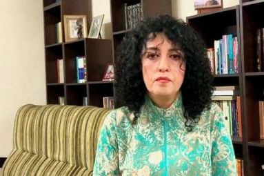 Human rights activist Nargess Mohammadi who is in solitary confinement in Iran.