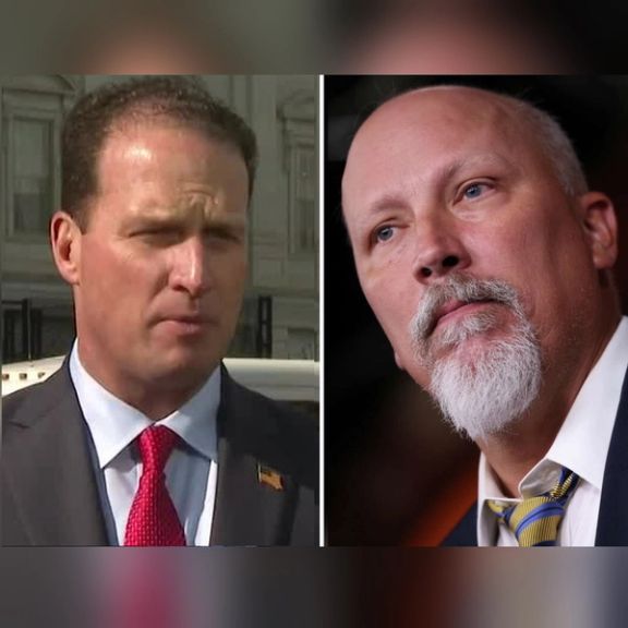 Rep. August Pfulger (L) and Rep. Chip Roy