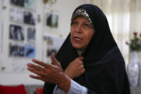 Outspoken politician, Faezeh Hashemi, daughter of former president Akbar Hashemi Rafsanjani.