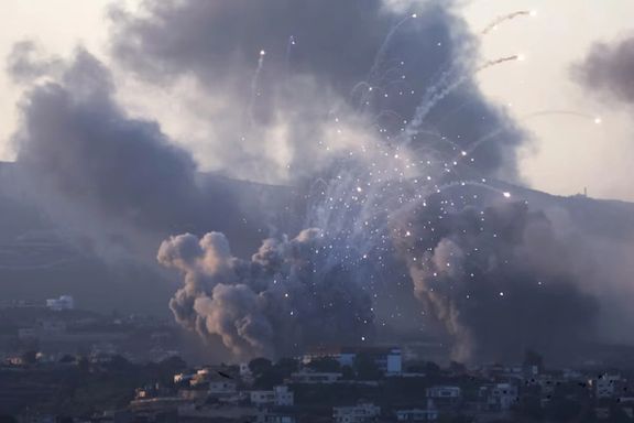 Smoke billows over southern Lebanon following Israeli strikes, amid ongoing cross-border hostilities between Hezbollah and Israeli forces, as seen from Tyre, southern Lebanon, September 23