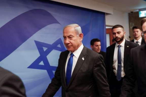 Benjamin Netanyahu attending a cabinet meeting in January 2023