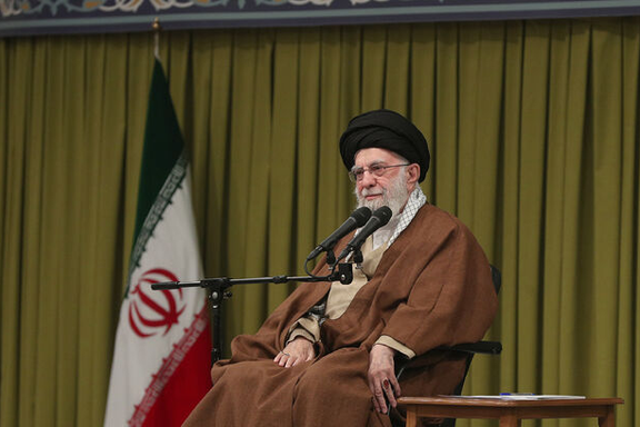 Iran's Supreme Leader Ali Khamenei in a meeting with religious eulogizers on December 22, 2024.