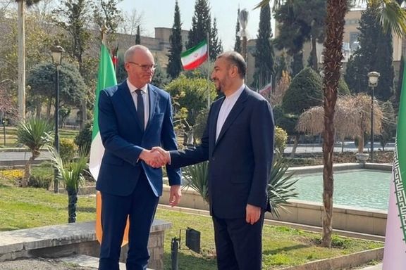 Mir-Abdollahian with his Irish counterpart Simon Coveney. February 14, 2022