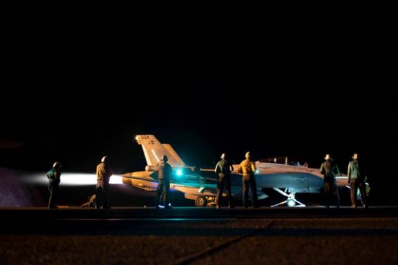 A fighter jet is launched from the US Navy aircraft carrier USS Dwight D. Eisenhower during a strike against as Houthi military targets in Yemen, February 3, 2024.