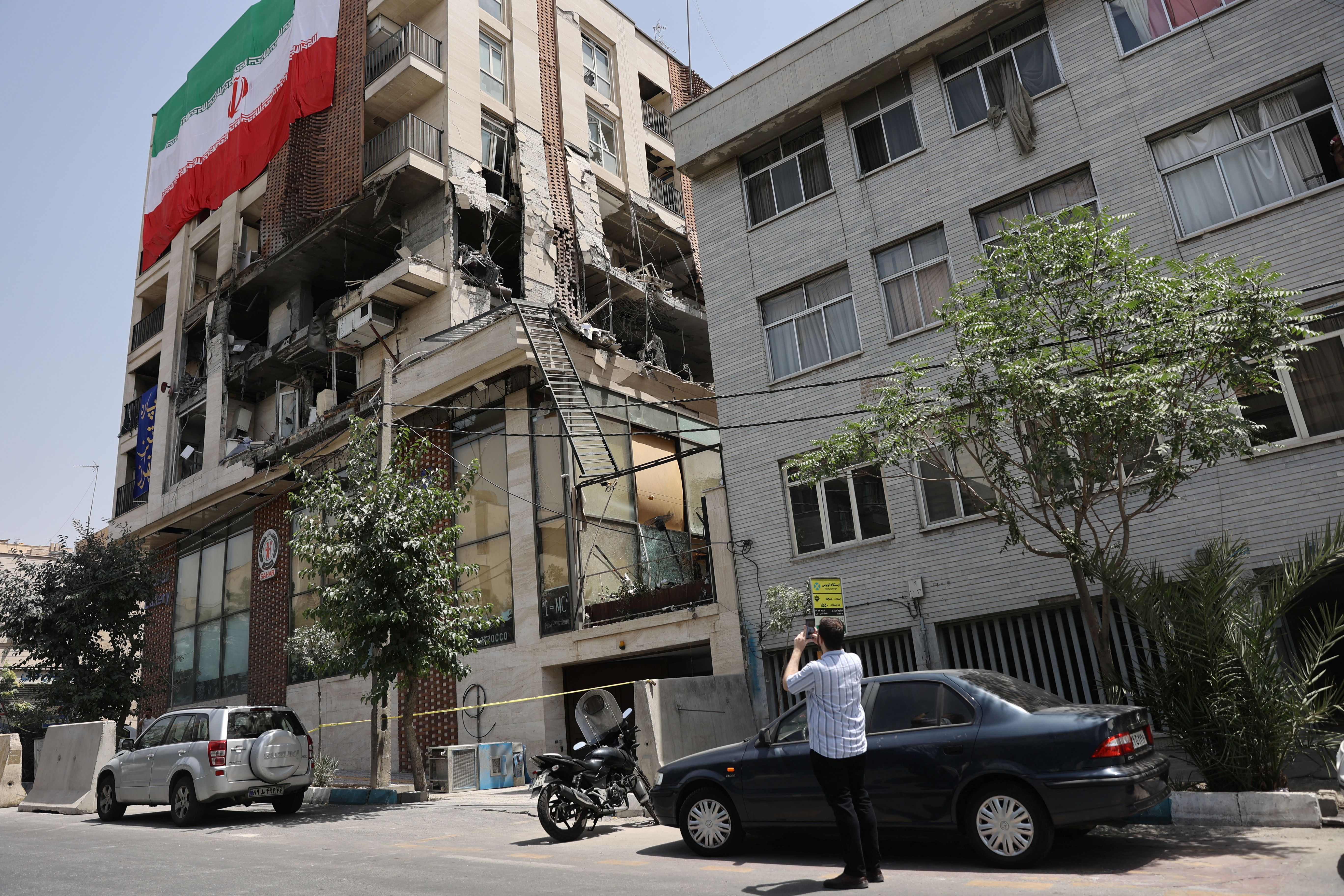 A view of the aftermath of an Israeli strike on a building last week, after the ceasefire between Israel and Iran, in Tehran, Iran, June 25, 2025. 