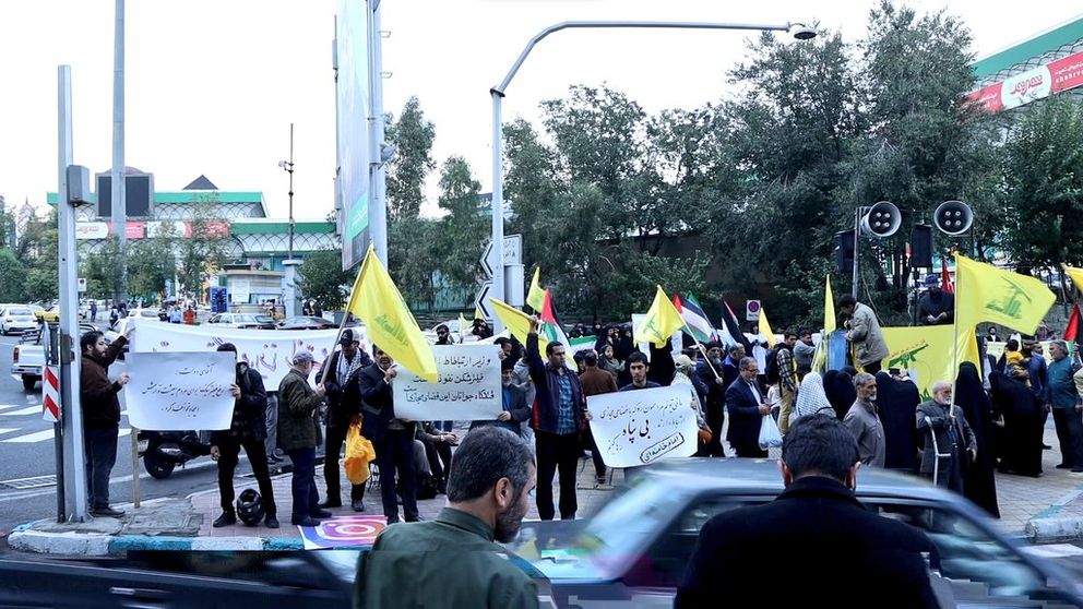 Vigilantes protest in Tehran, October 24, 2024