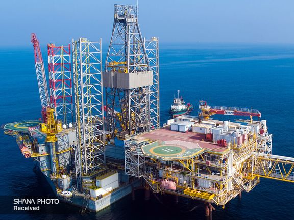 A view from a drilling rig at the South Pars gas field in southern Iran