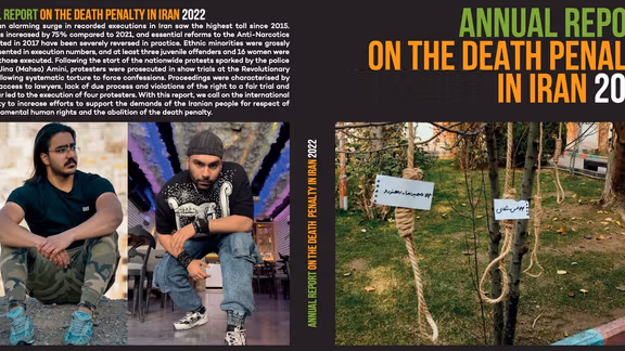 The cover of the report on the Islamic Republic's executions