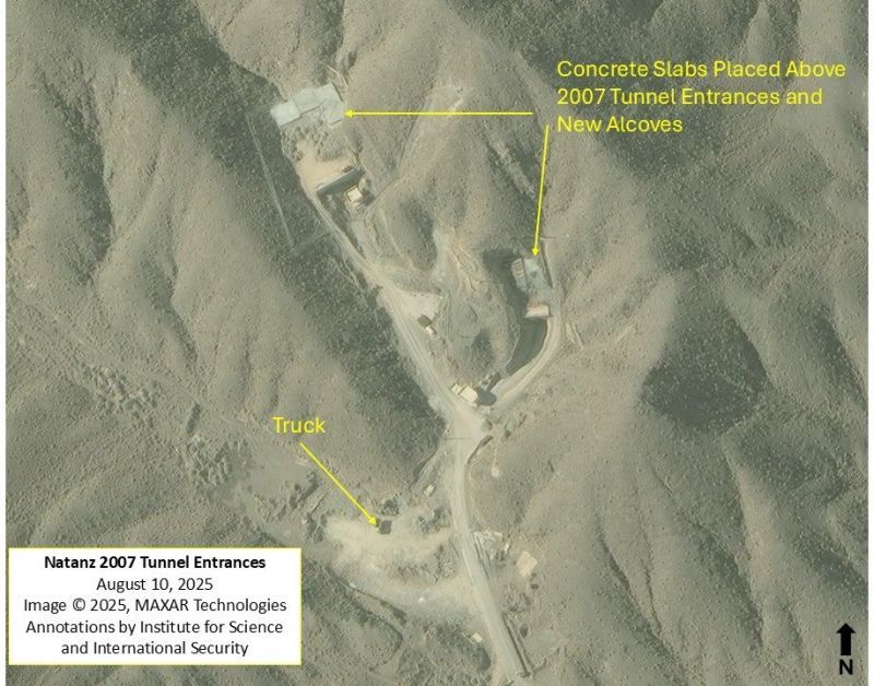 موسسه علوم و امنیت بین‌الملل: فعالیت‌ها در نزدیکی سایت غنی‌سازی نطنز  افزایش پیدا کرده است