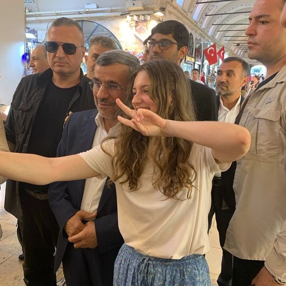 Former Iranian president Mahmoud Ahmadinejad during a visit to Turkey, July 2024