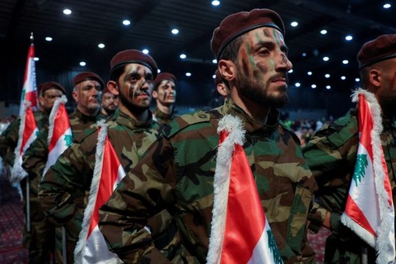 Hezbollah members parade during a rally marking al-Quds Day, (Jerusalem Day) in Beirut's southern suburbs, Lebanon April 5, 2024.