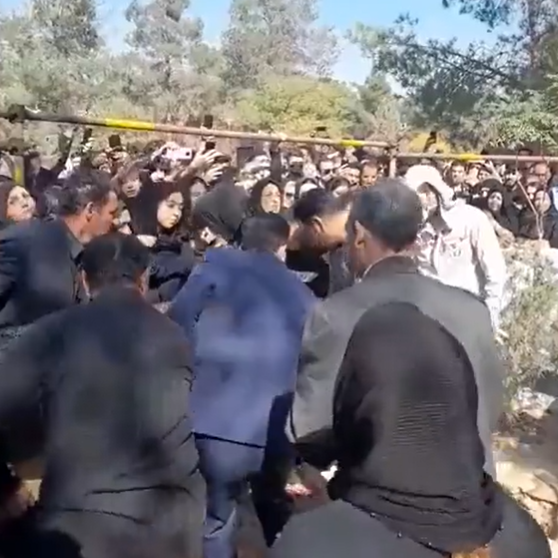 Armita Geravand’s funeral ceremony at Tehran’s Behesht-e Zahra cemetery on October 29, 2023