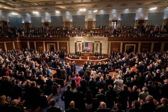 Israeli Prime Minister Benjamin Netanyahu addresses a joint meeting of Congress at the US Capitol in Washington, US, July 24, 2024.