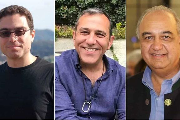 American citizens held in Iran (from left) Siamak Namazi, Emad Shargi and Morad Tahbaz