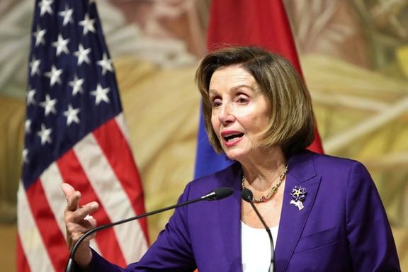 US House of Representatives Speaker Nancy Pelosi at the Cafesjian Center for the Arts in Yerevan, Armenia, September 18, 2022
