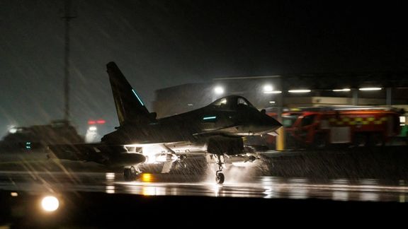 Royal Air Force Typhoon FGR4 taking off precision strike operations against Houthi military targets in response to further attacks on shipping in the Red Sea