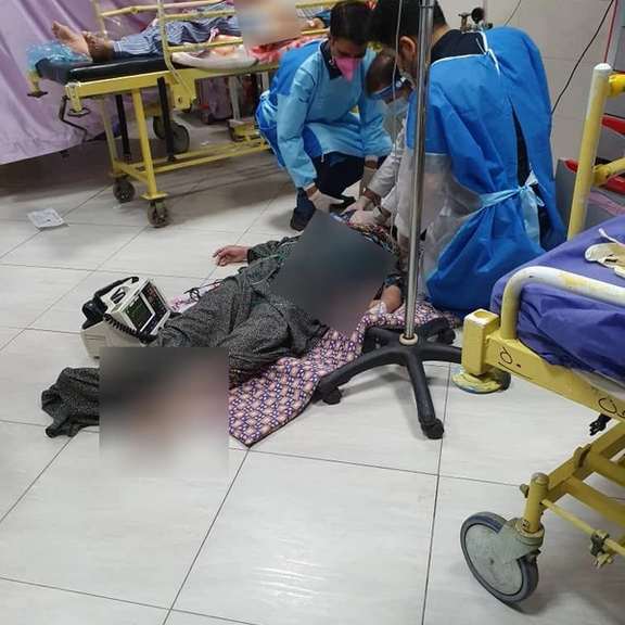 A Covid patient being revived in a Tehran hospital in August. FILE PHOTO
