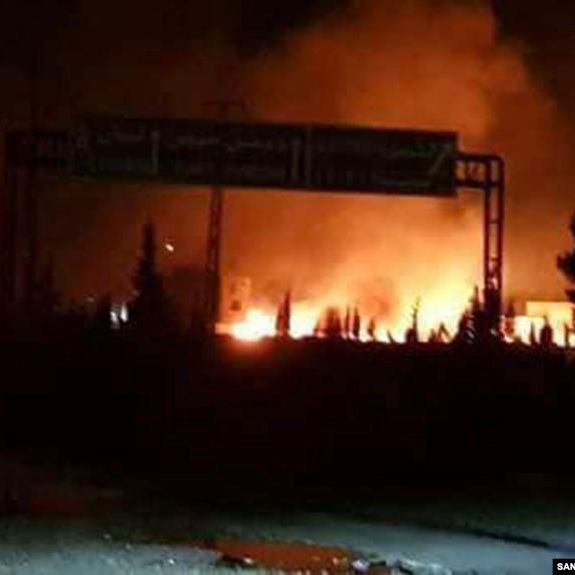 Photo showing a previous Israeli air attack in Syria. FILE