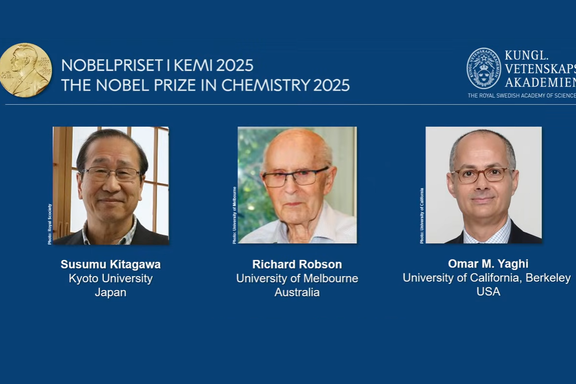 نوبل شیمی ۲۰۲۵ به سه دانشمند آمریکایی، بریتانیایی و ژاپنی تعلق گرفت
