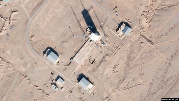 Satellite images of Iran's launch site in Semnan province.