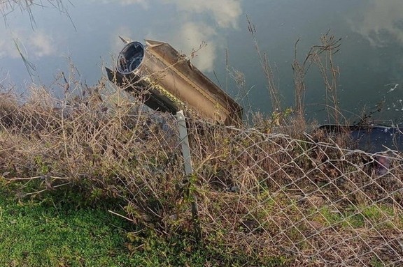 Debris of a NATO air defence system that intercepted a missile launched from Iran is seen in Dortyol, in southern Hatay province, Turkey, March 4, 2026.