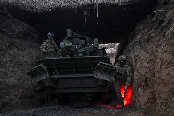 نیروهای اوکراینی در خط مقدم نبرد با روسیه، منطقه زاپوریژیا، ۱۵ اسفند