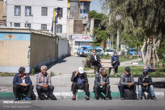 File photo of group of day laborers in Iran