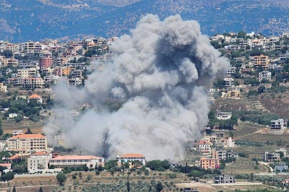 Smoke rises from the southern Lebanese town of Khiam, amid ongoing cross-border hostilities between Hezbollah and Israeli forces, June 25, 2024.