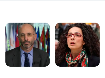 US Special Envoy for Iran Robert Malley and Iranian activist Masih Alinejad