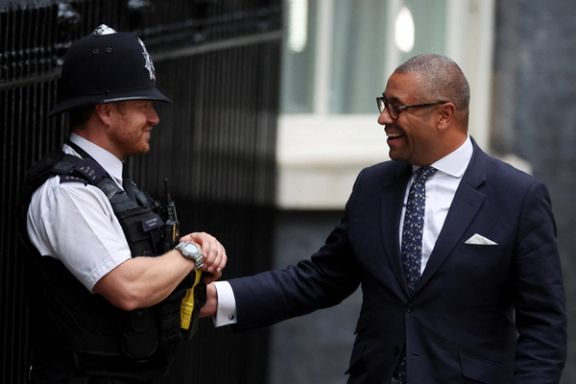 James Cleverly arrives at Number 10 Downing Street, in London, September 6, 2022