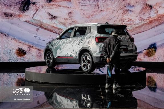 A car on display during Tehran's Car Show (January 2024)