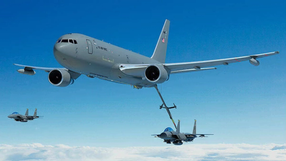A Boeing KC-46 aerial refueling tanker