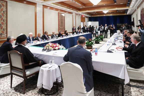 Iranian President Ebrahim Raisi during a meeting in New York on September 19, 2023