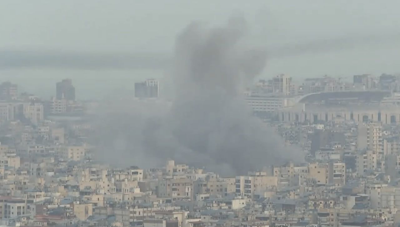 نمایی از حملات هوایی پیشین اسرائیل به ضاحیه بیروت