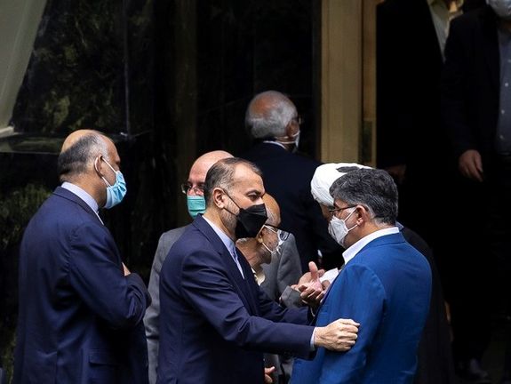 Iranian foreign minister Hossein Amir-Abdollahian in the Iranian parliament in October