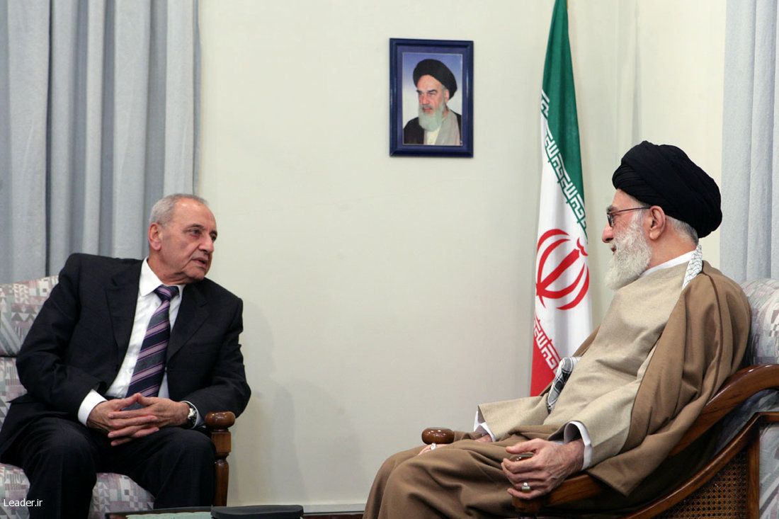 رئيس البرلمان اللبناني يطلب من خامنئي إصدار فتوى تدعو حزب الله لتسليم سلاحه