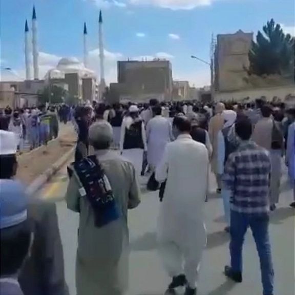 Protesters in the city of Zahedan on March 31, 2023