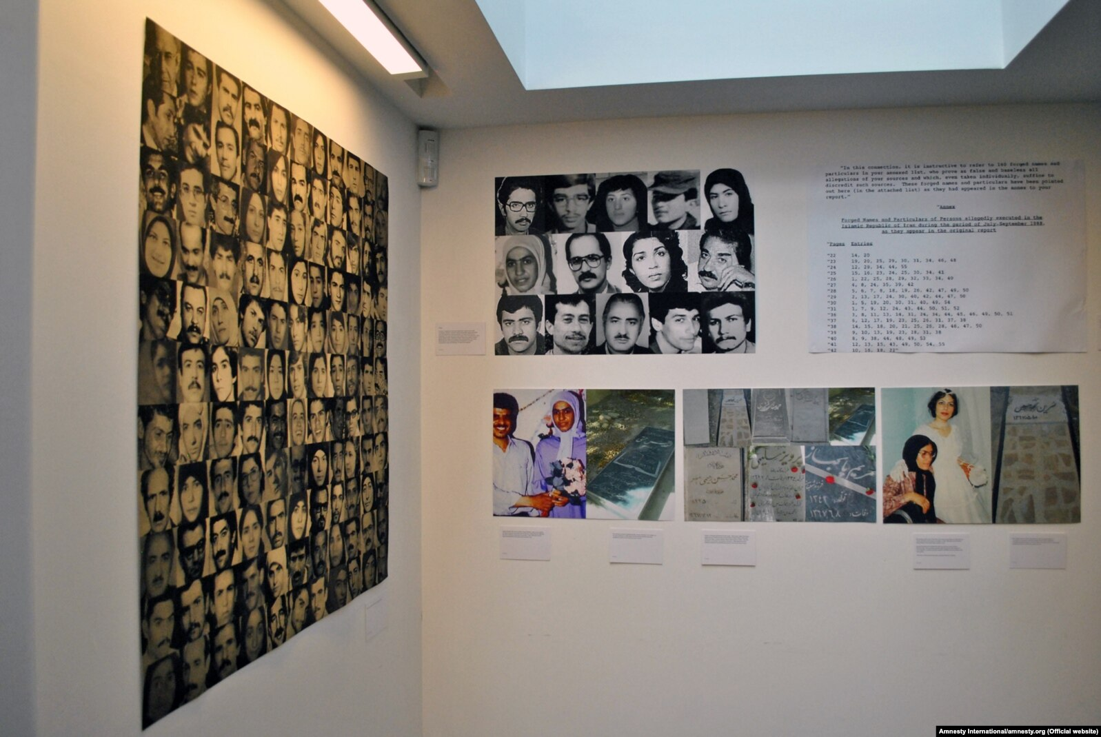 از گزارش و نمایشگاه «اسرار به خون آغشته» سازمان عفو بین‌الملل