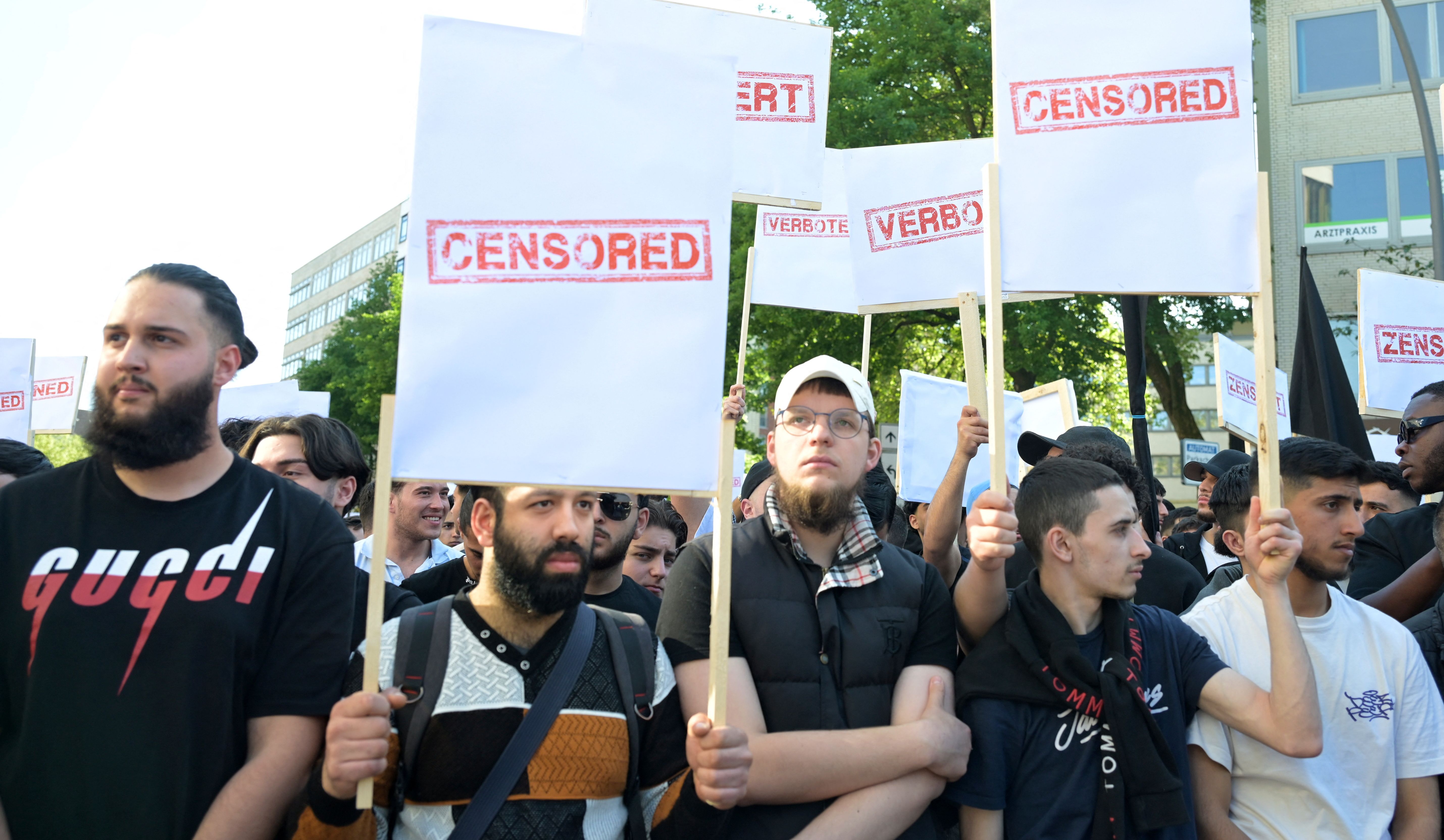 حامیان خلافت اسلامی دوباره در هامبورگ آلمان تجمع برگزار کردند