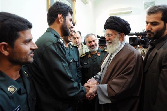Iran's ruler Khamenei meeting with IRGC forces fighting in Syria. November 2022