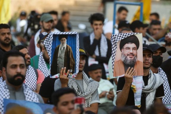 Shiite supporters of Iran and Hezbollah in Baghdad, in November 2023