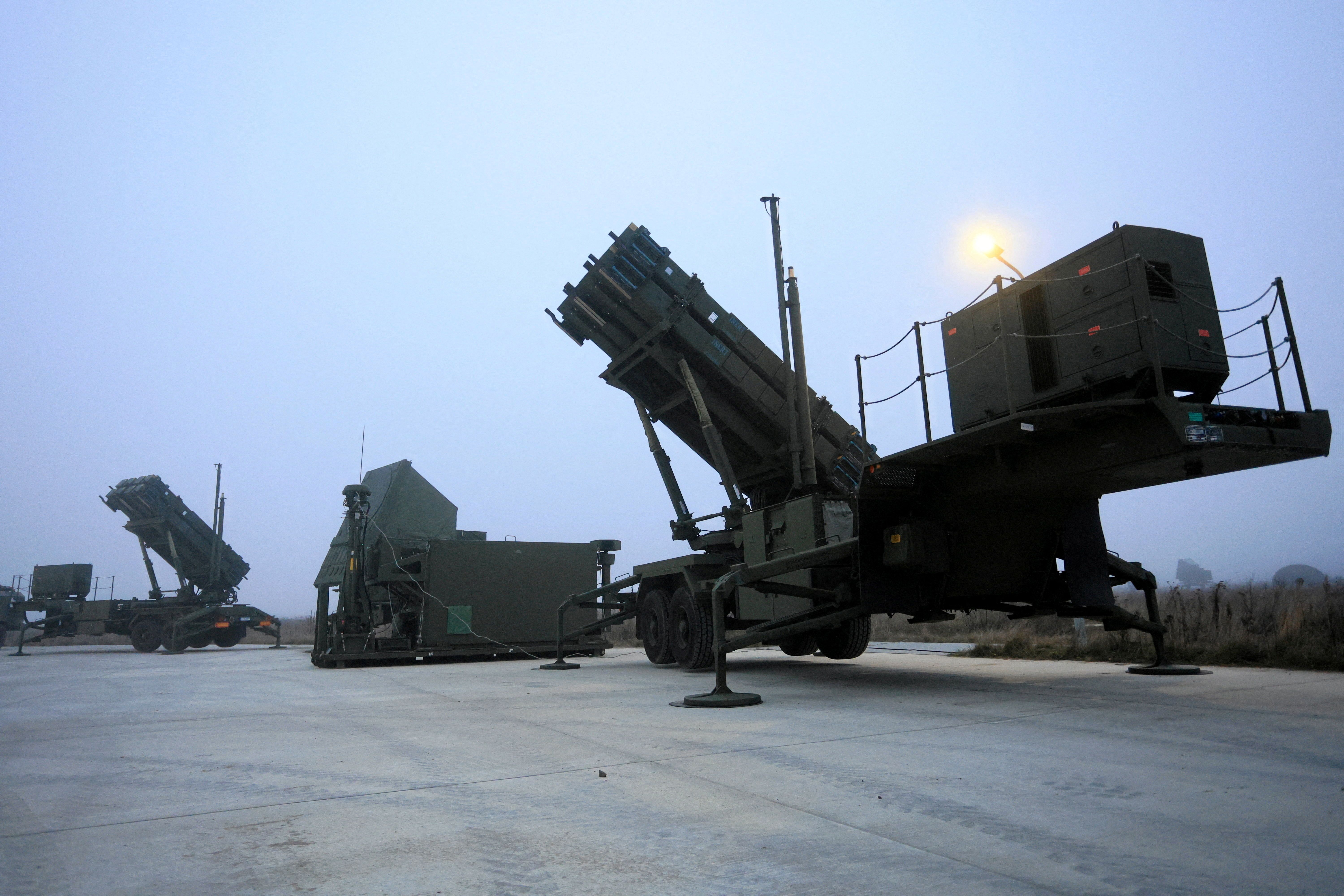 Patriot missile systems at the 3rd Warsaw Air Defense Missile Brigade’s base in Sochaczew, Poland, December 18, 2025.  | Reuters