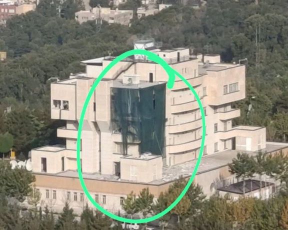 Photo purported to show the building where Haniyeh stayed in Tehran