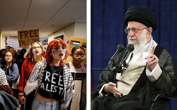 استاد حوزه علمیه قم: آمریکا اقرار کرده که دانشجویان آنها از خامنهای خط میگیرند