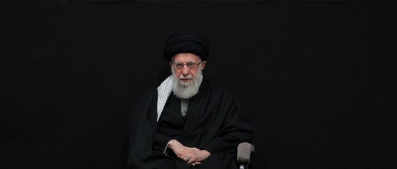 Iran’s ruler Ali Khamenei during a religious ceremony in Tehran, December 2023